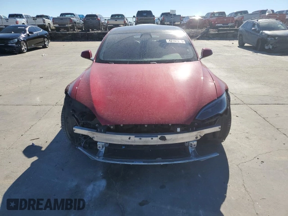 2022 Tesla Model S with VIN 5YJSA1E57NF478036, listed as a Copart auction lot 42147205 with 44,576 mi miles and Salvage title. Bid and sale history available at DreamBid. Image 5.
