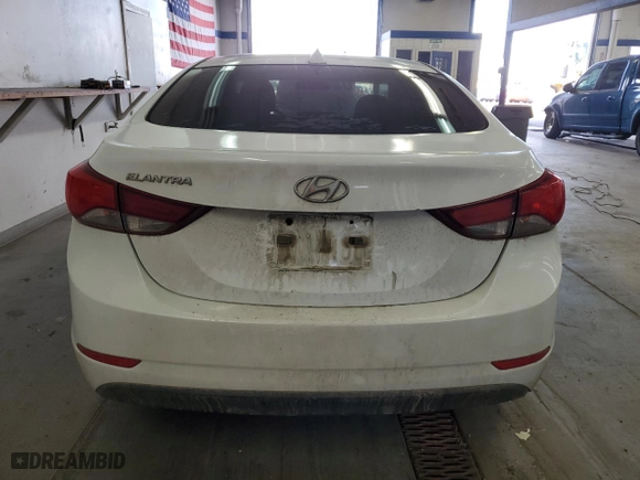 2016 Hyundai Elantra SE with VIN 5NPDH4AE4GH676749, listed as a Copart auction lot 48598855 with 0 mi miles and Salvage Title. Bid and sale history available at carsss.com. Image 6.