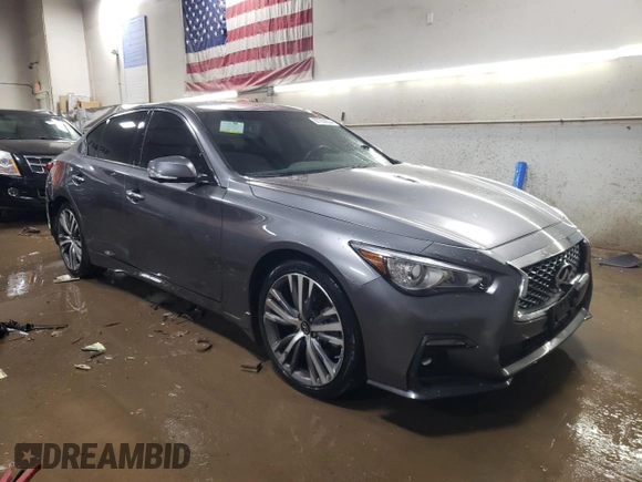 2021 Infiniti Q50 3.0t SIGNATURE EDITION with VIN JN1EV7CR8MM752105, listed as a Copart auction lot 87200854 with 31,779 mi miles and Salvage Title. Bid and sale history available at carsss.com. Image 4.