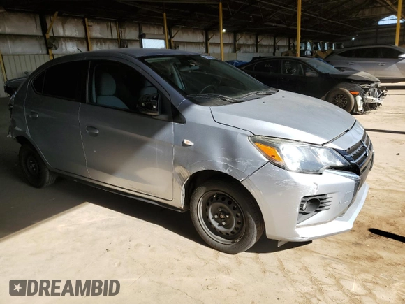 2021 Mitsubishi Mirage ES with VIN ML32FUFJ8MHF05568, listed as a Copart auction lot 51780665 with 80,960 mi miles and Salvage title. Bid and sale history available at DreamBid. Image 4.