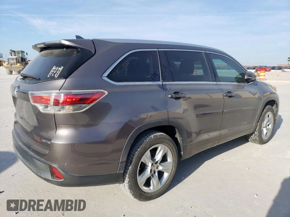 2015 Toyota Highlander Limited with VIN 5TDYKRFH4FS103135, listed as a Copart auction lot 63017515 with 172,663 mi miles and Clean title. Bid and sale history available at DreamBid. Image 3.