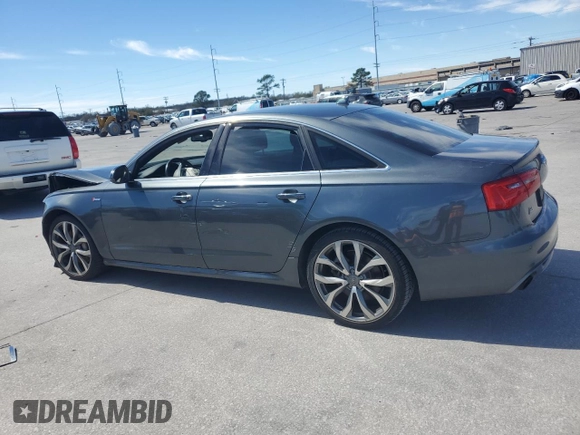 2014 Audi A6 3.0T Prestige with VIN WAUHGAFC1EN011537, listed as a Copart auction lot 47874865 with 100,630 mi miles and Salvage Title. Bid and sale history available at carsss.com. Image 2.