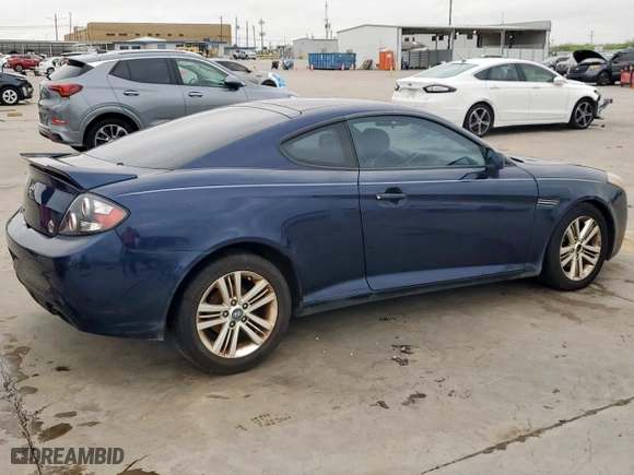 2008 Hyundai Tiburon GS with VIN KMHHM66D98U283776, listed as a Copart auction lot 51109895 with 125,095 mi miles and Salvage Title. Bid and sale history available at carsss.com. Image 3.