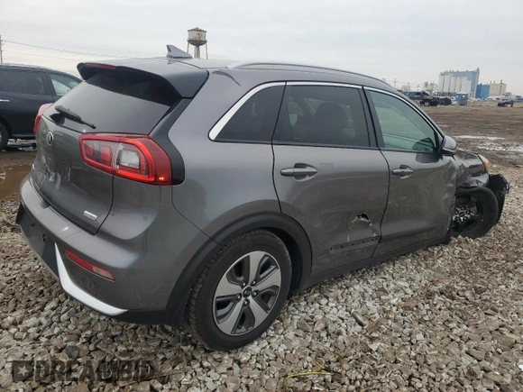 2017 Kia Niro EX with VIN KNDCC3LC8H5090301, listed as a Copart auction lot 51386065 with 57,279 mi miles and Salvage Title. Bid and sale history available at carsss.com. Image 3.