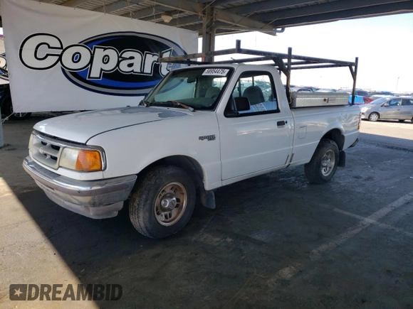 1996 Ford Ranger XL z VIN 1FTCR10A6TUC84491, wystawiony jako Copart lot #58954475 z przebiegiem 218 487 mil mil oraz Czysty tytuł • Clean title. Historia ofert i sprzedaży dostępna na DreamBid. Obrazek 1.