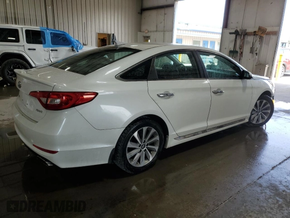 2015 Hyundai Sonata Sport with VIN 5NPE34AF1FH116102, listed as a Copart auction lot 58657855 with 111,726 mi miles and Salvage title. Bid and sale history available at DreamBid. Image 3.