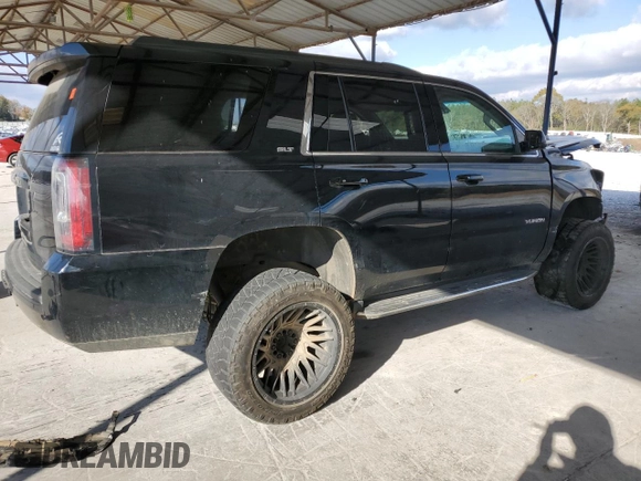2019 GMC Yukon SLT with VIN 1GKS2BKCXKR108358, listed as a Copart auction lot 83765624 with 127,724 mi miles and Salvage Title. Bid and sale history available at carsss.com. Image 3.