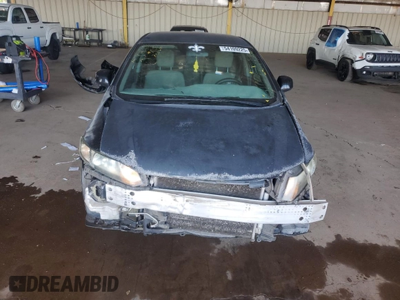 2013 Honda Civic LX with VIN 2HGFB2F52DH509724, listed as a Copart auction lot 54109225 with 109,034 mi miles and Salvage Title. Bid and sale history available at DreamBid. Image 5.