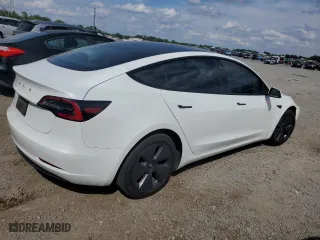 2023 Tesla Model 3 with VIN 5YJ3E1EA6PF396808, listed as a Copart auction lot 50606185 with 27,838 mi miles and Salvage Title. Bid and sale history available at carsss.com. Image 3.