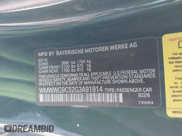 2016 MINI Convertible S с VIN WMWWG9C52G3A91914, выставлен на аукционе IAAI как лот 42703927 с пробегом 88 328 миль миль и . История ставок и продаж доступна на DreamBid. Изображение 9.