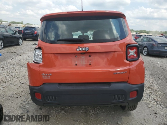 2015 Jeep Renegade Sport with VIN ZACCJBAT3FPC23361, listed as a Copart auction lot 62801114 with Not Provided miles and Salvage Title. Bid and sale history available at DreamBid. Image 6.