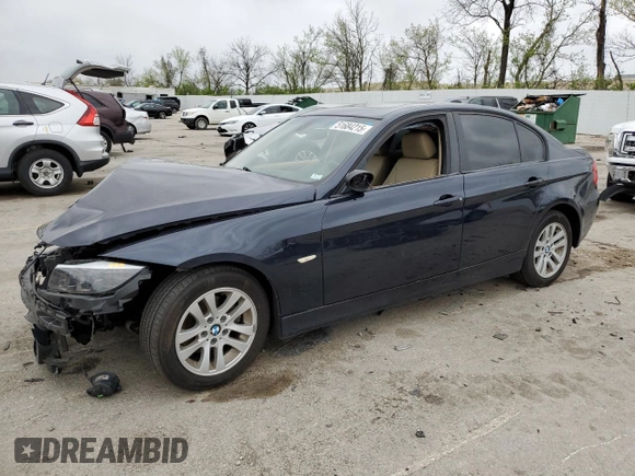 2006 BMW 3 Series 325xi with VIN WBAVD13536KV06357, listed as a Copart auction lot 51684215 with 153,389 mi miles and Salvage Title. Bid and sale history available at carsss.com. Image 1.