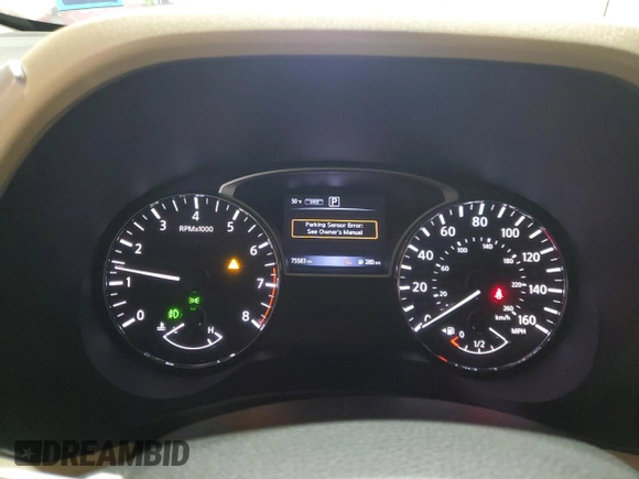 2017 Nissan Pathfinder SV with VIN 5N1DR2MMXHC621817, listed as a Copart auction lot 49306035 with 75,583 mi miles and Salvage Title. Bid and sale history available at carsss.com. Image 9.
