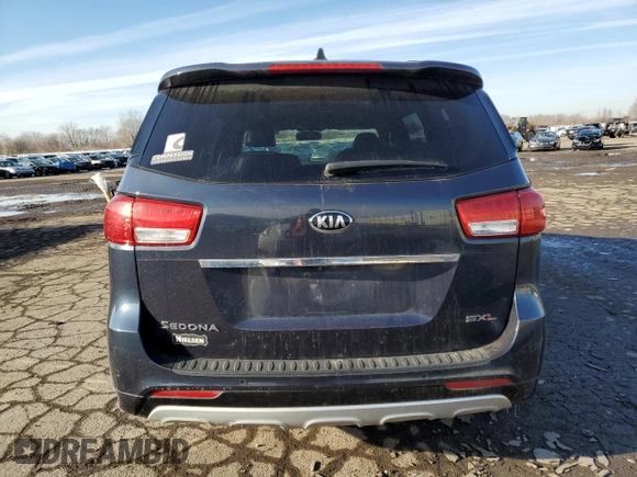 2015 Kia Sedona SX-L with VIN KNDME5C13F6037277, listed as a Copart auction lot 44452425 with 99,606 mi miles and Salvage Title. Bid and sale history available at DreamBid. Image 6.
