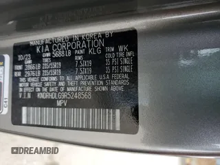 2024 Kia Sorento EX with VIN KNDRHDLG9R5248568, listed as a Copart auction lot 55761135 with Not provided miles and Non repairable. Bid and sale history available at DreamBid. Image 13.