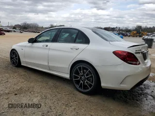 2018 Mercedes-Benz C 43 AMG with VIN 55SWF6EB1JU268322, listed as a Copart auction lot 49921335 with 24,476 mi miles and Salvage Title. Bid and sale history available at carsss.com. Image 2.