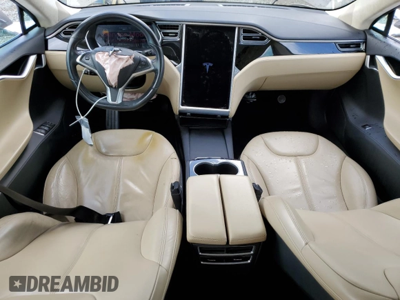 2015 Tesla Model S 85D with VIN 5YJSA1H26FF096714, listed as a Copart auction lot 51710505 with 83,119 mi miles and Salvage Title. Bid and sale history available at carsss.com. Image 8.