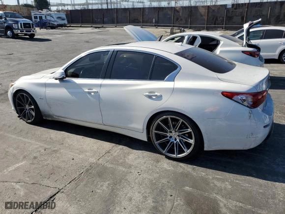 2017 Infiniti Q50 2.0t with VIN JN1CV7AP5HM642157, listed as a Copart auction lot 82053474 with NaN miles and Salvage Title. Bid and sale history available at carsss.com. Image 2.