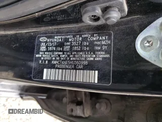 2017 Hyundai Accent SE with VIN KMHCT4AE5HU360998, listed as a Copart auction lot 70888682 with 105,010 mi miles. Bid and sale history available at carsss.com. Image 12.
