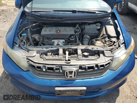 2012 Honda Civic LX с VIN 2HGFB2F51CH515058, выставлен на аукционе Copart как лот 60691465 с пробегом 6 009 миль миль и Чистый • Clean title. История ставок и продаж доступна на DreamBid. Изображение 11.