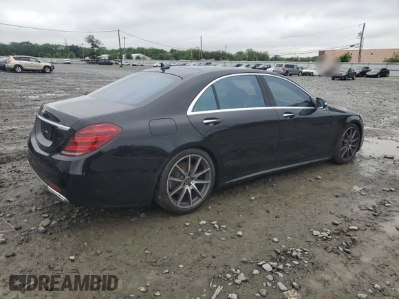2018 Mercedes-Benz S 560 z VIN WDDUG8DB6JA373973, wystawiony jako Copart lot #58555605 z przebiegiem Nie podano mil oraz Szkoda całkowita • Salvage title. Historia ofert i sprzedaży dostępna na DreamBid. Obrazek 3.