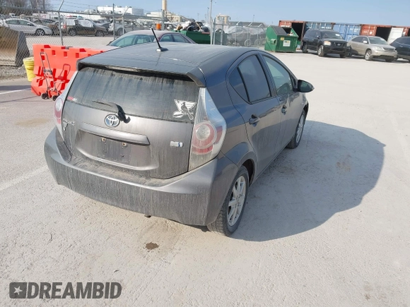 2013 Toyota Prius One with VIN JTDKDTB32D1553545, listed as a IAAI auction lot 41697614 with 157,945 mi miles and . Bid and sale history available at carsss.com. Image 4.