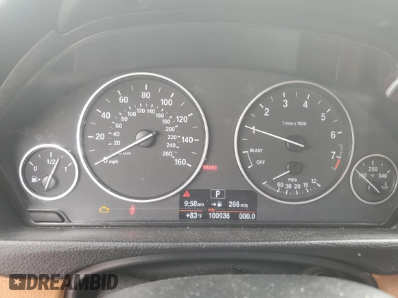 2012 BMW 3 Series 328i with VIN WBA3A5G51CNP17682, listed as a Copart auction lot 59619485 with 100,936 mi miles and Salvage title. Bid and sale history available at DreamBid. Image 9.