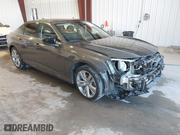 2021 Acura TLX w/Technology Package with VIN 19UUB6F46MA007285, listed as a IAAI auction lot 41517976 with 48,572 mi miles. Bid and sale history available at carsss.com. Image 1.