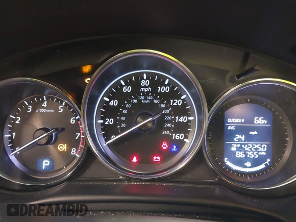 2014 Mazda CX-5 Grand Touring with VIN JM3KE4DY9E0373974, listed as a IAAI auction lot 42073693 with 86,755 mi miles. Bid and sale history available at carsss.com. Image 7.