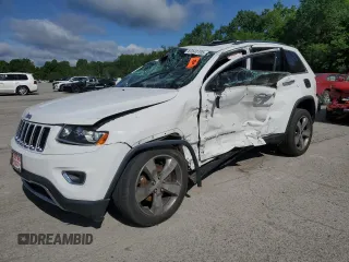 2014 Jeep Grand Cherokee Limited z VIN 1C4RJFBGXEC325357, wystawiony jako Copart lot #61993715 z przebiegiem 156 718 mil mil oraz Szkoda całkowita • Salvage title. Historia ofert i sprzedaży dostępna na DreamBid. Obrazek 1.