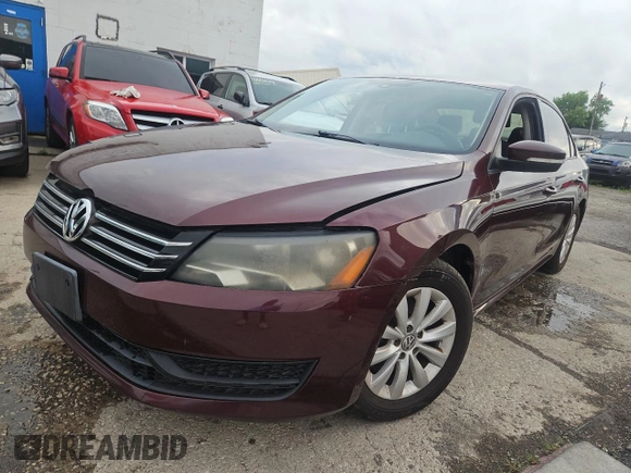 2013 Volkswagen Passat S with VIN 1VWAP7A30DC126376, listed as a Copart auction lot 65476255 with 144,933 mi miles and Clean title. Bid and sale history available at DreamBid. Image 2.