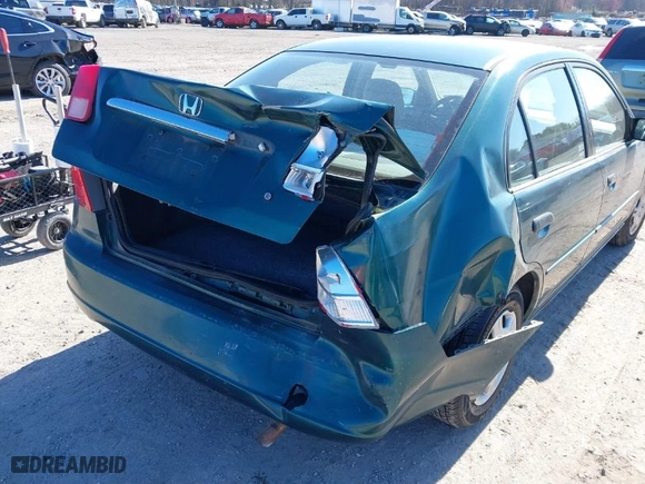 2001 Honda Civic LX with VIN 2HGES16551H567764, listed as a IAAI auction lot 41908288 with 137,740 mi miles. Bid and sale history available at carsss.com. Image 6.