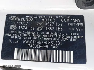 2017 Hyundai Accent SE with VIN KMHCT4AEXHU361631, listed as a IAAI auction lot 42037045 with 136,847 mi miles. Bid and sale history available at carsss.com. Image 9.