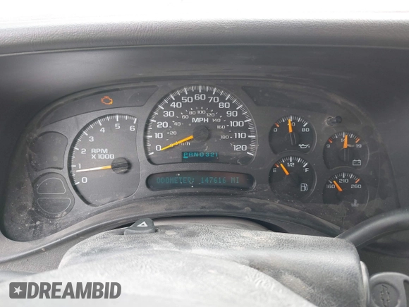 2004 Chevrolet Silverado 1500 Work Truck with VIN 2GCEC19T941193338, listed as a IAAI auction lot 41904989 with 147,616 mi miles. Bid and sale history available at carsss.com. Image 7.
