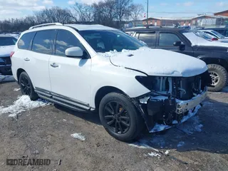 2013 Nissan Pathfinder SL with VIN 5N1AR2MN9DC644706, listed as a IAAI auction lot 41542990 with 106486 miles. Bid and sale history available at carsss.com. Image 1.