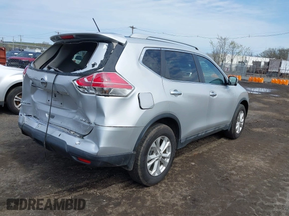2015 Nissan Rogue SL with VIN 5N1AT2MV7FC764959, listed as a IAAI auction lot 41997813 with 37,129 mi miles and . Bid and sale history available at carsss.com. Image 4.