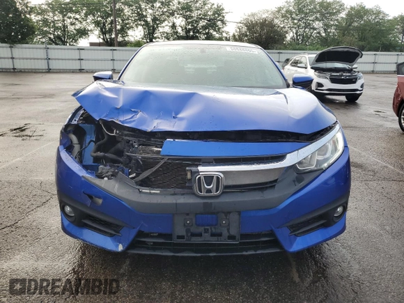 2017 Honda Civic EX-L with VIN 19XFC1F71HE004265, listed as a Copart auction lot 58888865 with 89,359 mi miles and Salvage title. Bid and sale history available at DreamBid. Image 5.