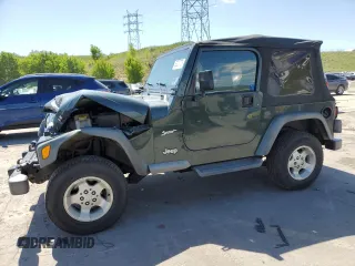 2002 Jeep Wrangler Sport with VIN 1J4FA49SX2P738105, listed as a Copart auction lot 60320775 with 402,518 mi miles and Salvage title. Bid and sale history available at DreamBid. Image 1.