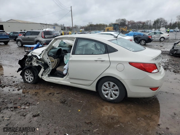 2016 Hyundai Accent SE with VIN KMHCT4AE6GU003909, listed as a Copart auction lot 52086775 with 0 mi miles and Salvage Title. Bid and sale history available at carsss.com. Image 2.