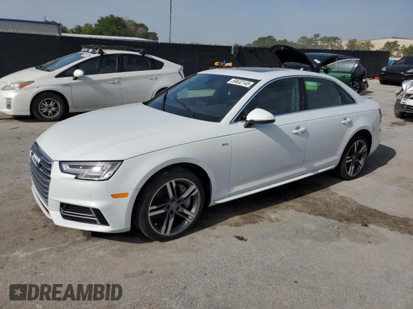 2018 Audi A4 Premium Plus с VIN WAUENAF4XJN016666, выставлен на аукционе Copart как лот 59632145 с пробегом Не указан миль и Чистый • Clean title. История ставок и продаж доступна на DreamBid. Изображение 1.