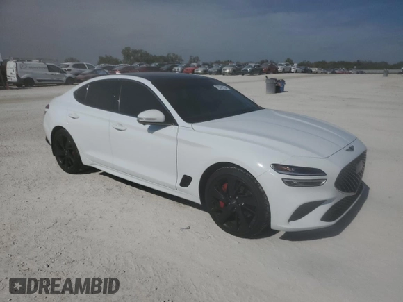 2023 Genesis G70 3.3T with VIN KMTG54TE5PU105104, listed as a Copart auction lot 79841284 with 17,724 mi miles and Salvage Title. Bid and sale history available at DreamBid. Image 4.