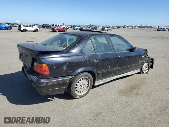 1995 BMW 3 Series 325i with VIN WBACB3320SFE20623, listed as a Copart auction lot 46693585 with 0 mi miles and Salvage Title. Bid and sale history available at carsss.com. Image 3.