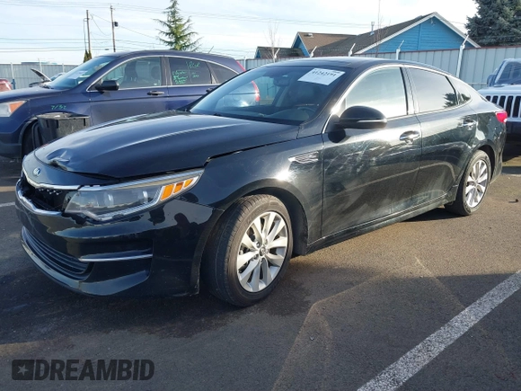 2016 Kia Optima EX with VIN 5XXGU4L37GG119415, listed as a IAAI auction lot 41242191 with 92,657 mi miles. Bid and sale history available at carsss.com. Image 2.