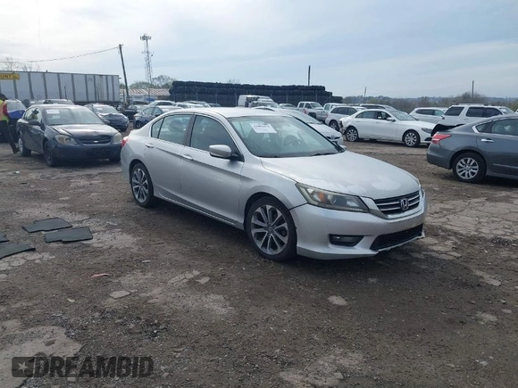 2014 Honda Accord Sedan Sport with VIN 1HGCR2F53EA134778, listed as a IAAI auction lot 41951952 with 225,219 mi miles. Bid and sale history available at carsss.com. Image 1.