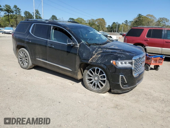 2021 GMC Acadia Denali with VIN 1GKKNPLS3MZ197722, listed as a Copart auction lot 50242095 with 74,745 mi miles and Salvage Title. Bid and sale history available at carsss.com. Image 4.