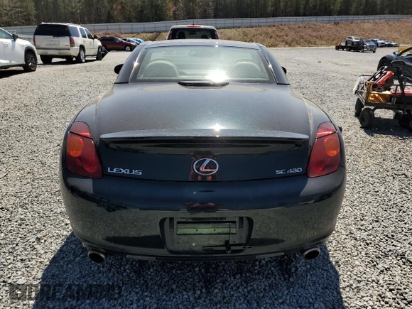 2002 Lexus SC with VIN JTHFN48Y420015454, listed as a Copart auction lot 50201395 with 127,028 mi miles and Salvage Title. Bid and sale history available at carsss.com. Image 6.