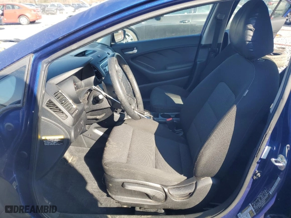 2017 Kia Forte LX with VIN 3KPFK4A73HE148685, listed as a Copart auction lot 45975625 with 130,568 mi miles and Salvage Title. Bid and sale history available at carsss.com. Image 7.