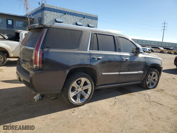 2017 Cadillac Escalade Premium Luxury with VIN 1GYS4CKJ7HR147924, listed as a Copart auction lot 86201344 with 0 mi miles and Salvage Title. Bid and sale history available at carsss.com. Image 3.