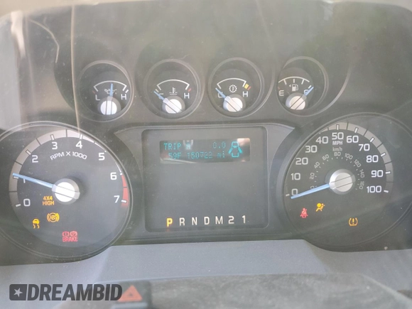 2012 Ford Super Duty F-250 SRW XL with VIN 1FT7W2B63CEA95834, listed as a Copart auction lot 53275675 with 150,722 mi miles and Salvage Title. Bid and sale history available at carsss.com. Image 9.