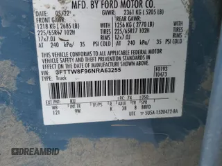 2022 Ford Maverick XL z VIN 3FTTW8F96NRA63255, wystawiony jako Copart lot #46094975 z przebiegiem 83 589 mil mil oraz Szkoda całkowita • Salvage title. Historia ofert i sprzedaży dostępna na DreamBid. Obrazek 13.